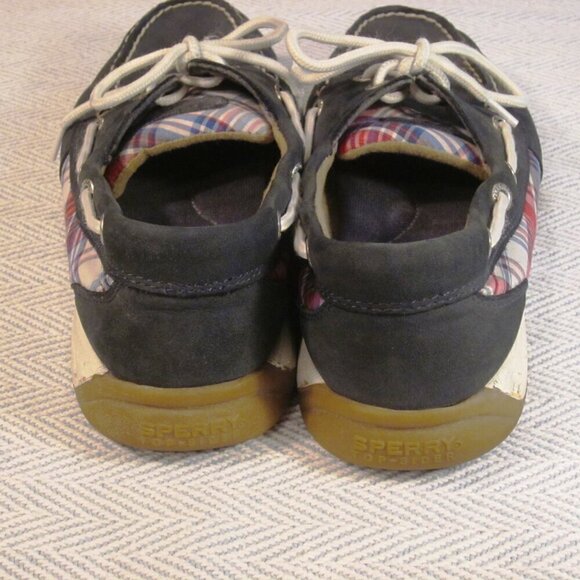 SPERRY Women’s Top Siders 9.5 M Navy & Plaid USED Good Condition - Picture 16 of 16